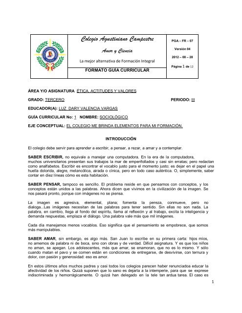 COLEGIO CAMPESTRE ARTES Y LETRAS