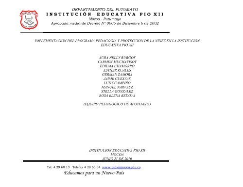 Institución Educativa Pío Xll